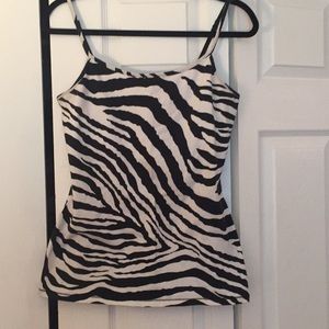 Express zebra print tank top